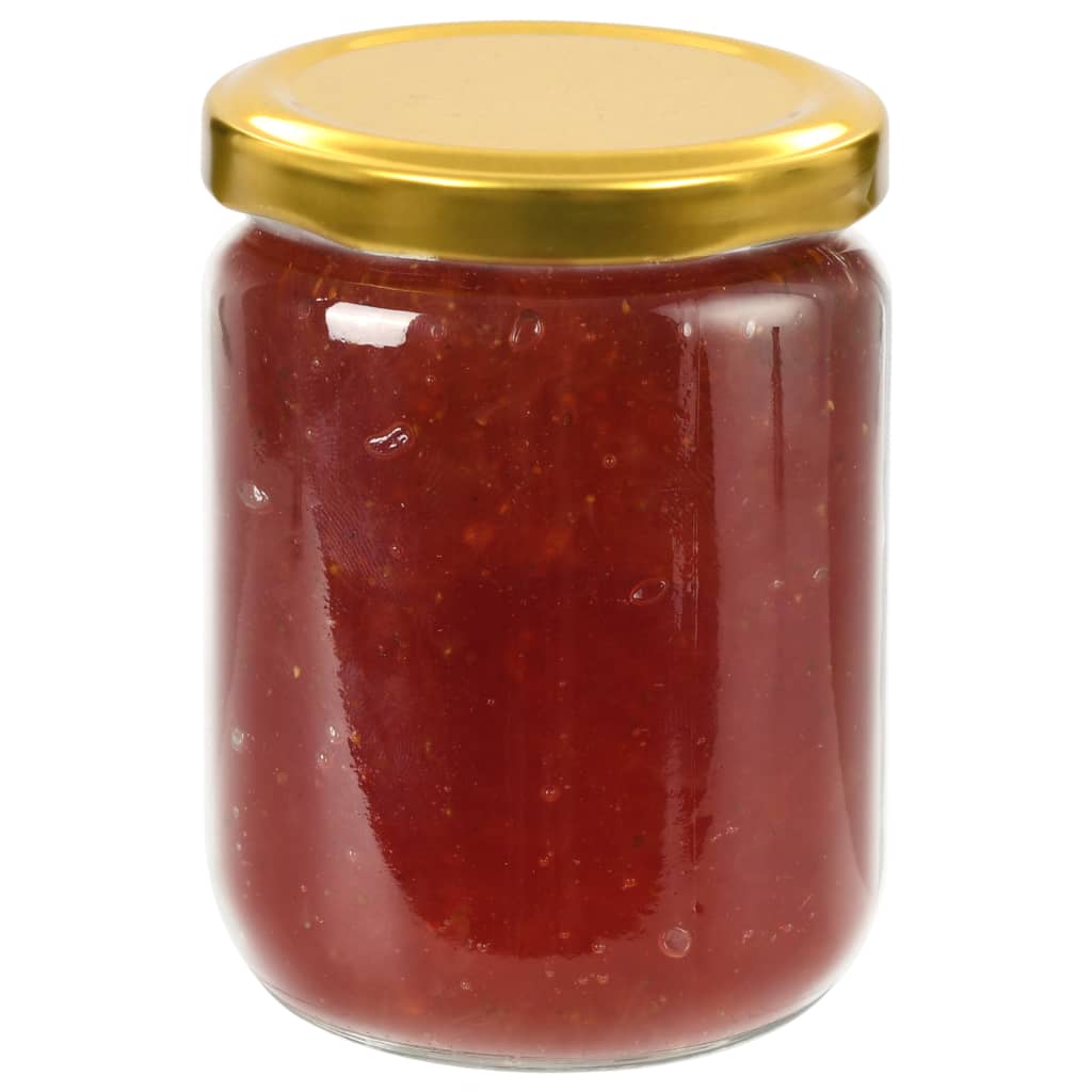 syltetøjsglas 96 stk. med guldfarvet låg 230 ml