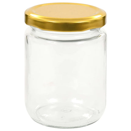 syltetøjsglas 96 stk. med guldfarvet låg 230 ml