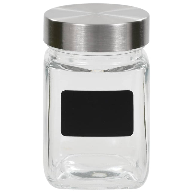 opbevaringsglas med etiket 12 stk. 300 ml