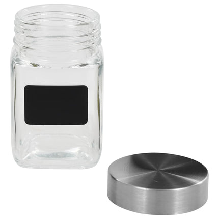 opbevaringsglas med etiket 12 stk. 300 ml