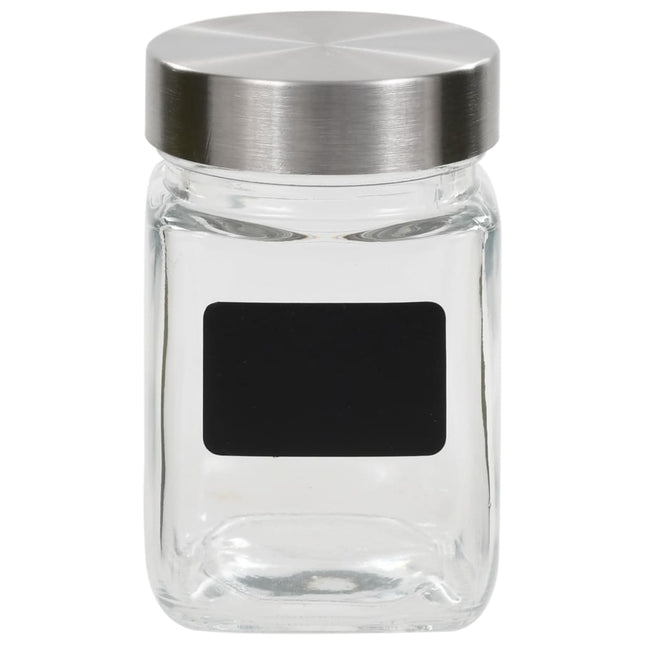 opbevaringsglas med etiket 24 stk. 300 ml