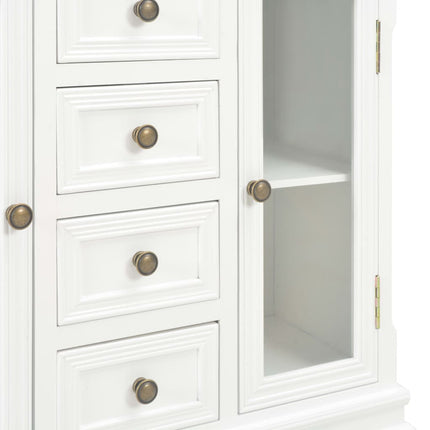 skænk 70x28x70 cm massivt fyrretræ hvid