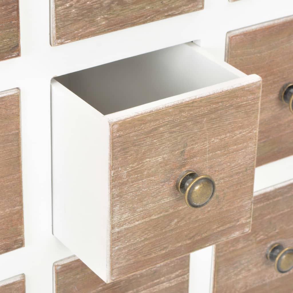 skænk 54x30x80 cm massivt træ hvid