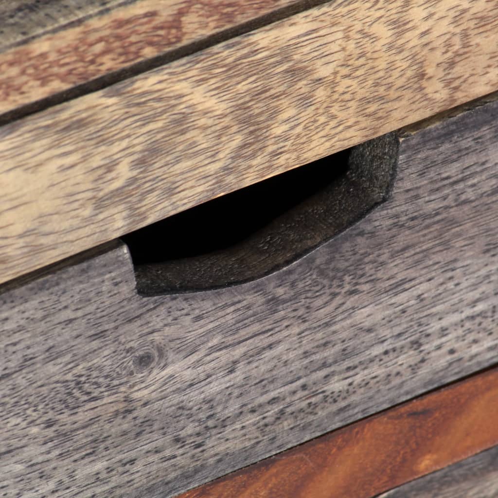 sofabord 100x50x30 cm massivt akacietræ grå