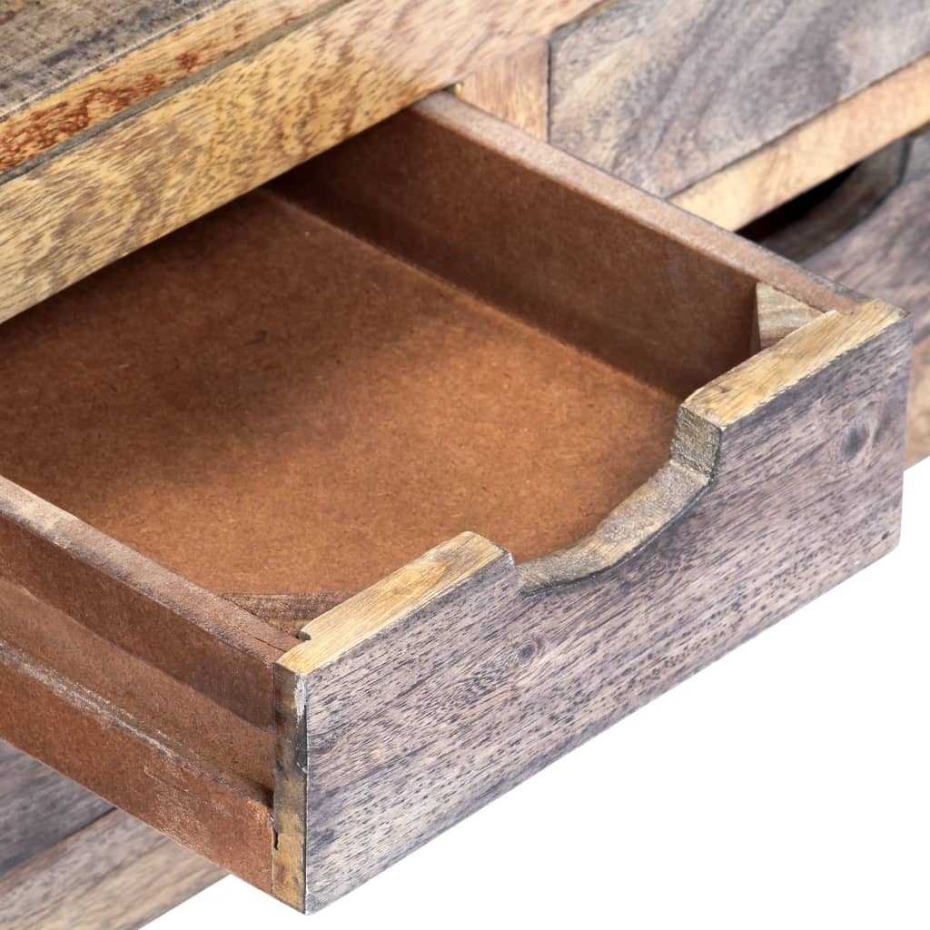 sofabord 100x50x30 cm massivt akacietræ grå