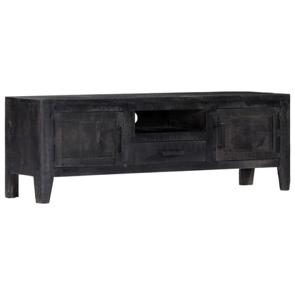 tv-skab massivt mangotræ 118 x 30 x 40 cm sort