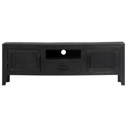 tv-skab massivt mangotræ 118 x 30 x 40 cm sort