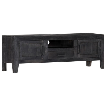 tv-skab massivt mangotræ 118 x 30 x 40 cm sort