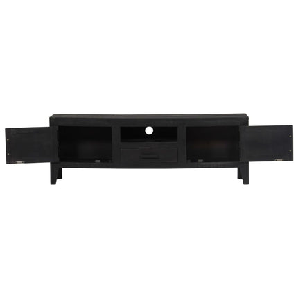 tv-skab massivt mangotræ 118 x 30 x 40 cm sort