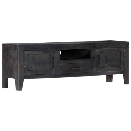 tv-skab massivt mangotræ 118 x 30 x 40 cm sort