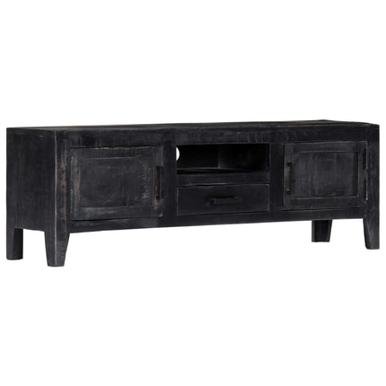 tv-skab massivt mangotræ 118 x 30 x 40 cm sort