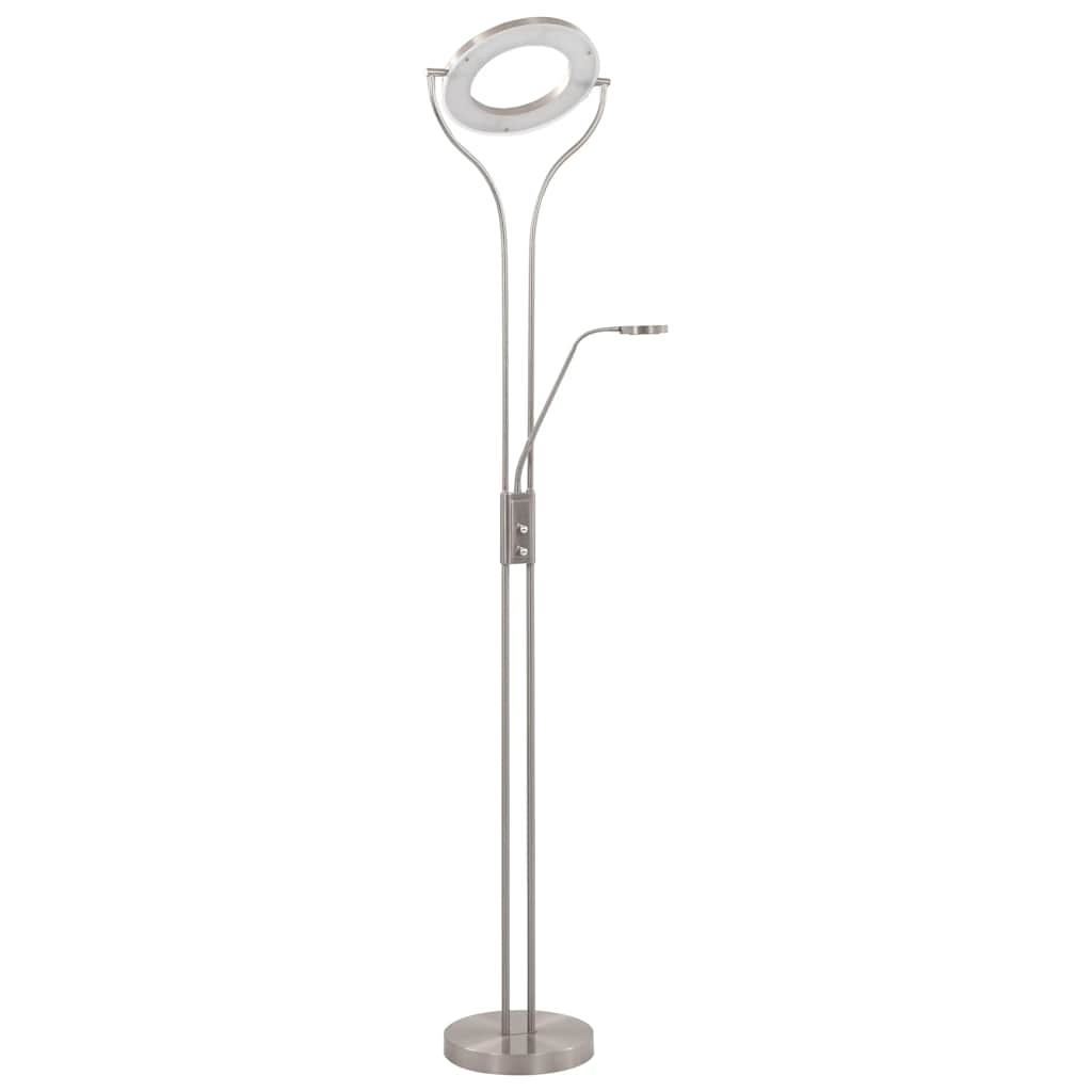 gulvlampe 18 W dæmpbar 180 cm sølvfarvet