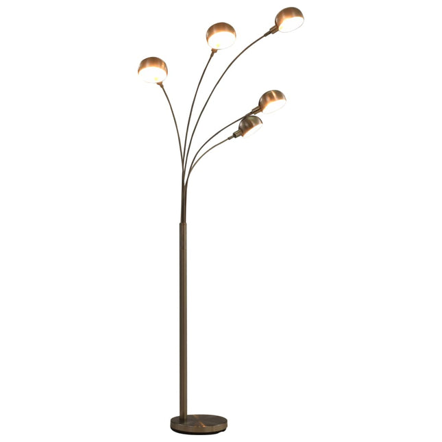 standerlampe 200 cm 5 x E14 sølvfarvet