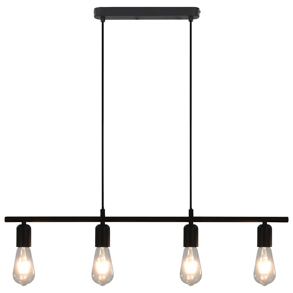 loftlampe med glødepærer 2 W 80 cm E27 sort