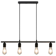 loftlampe med glødepærer 2 W 80 cm E27 sort