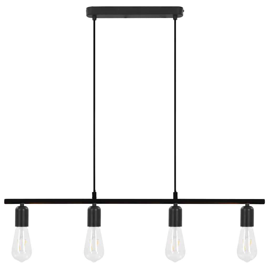 loftlampe med glødepærer 2 W 80 cm E27 sort