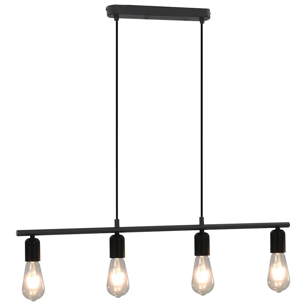 loftlampe med glødepærer 2 W 80 cm E27 sort