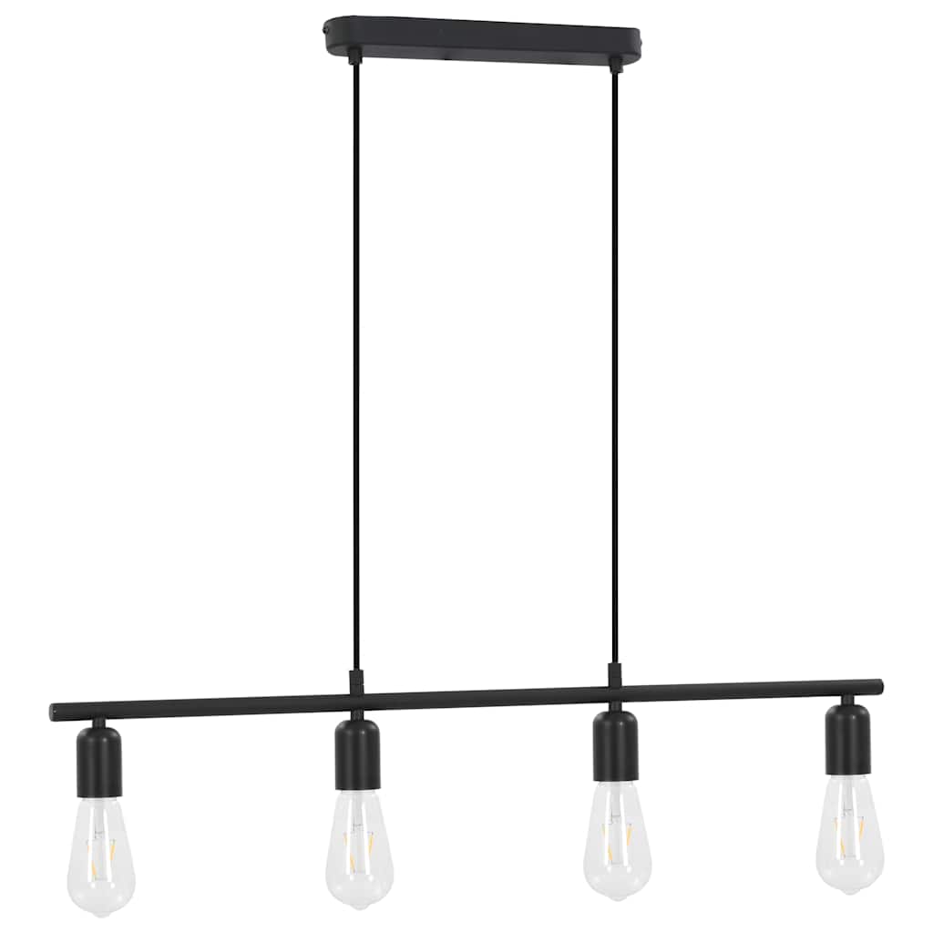loftlampe med glødepærer 2 W 80 cm E27 sort