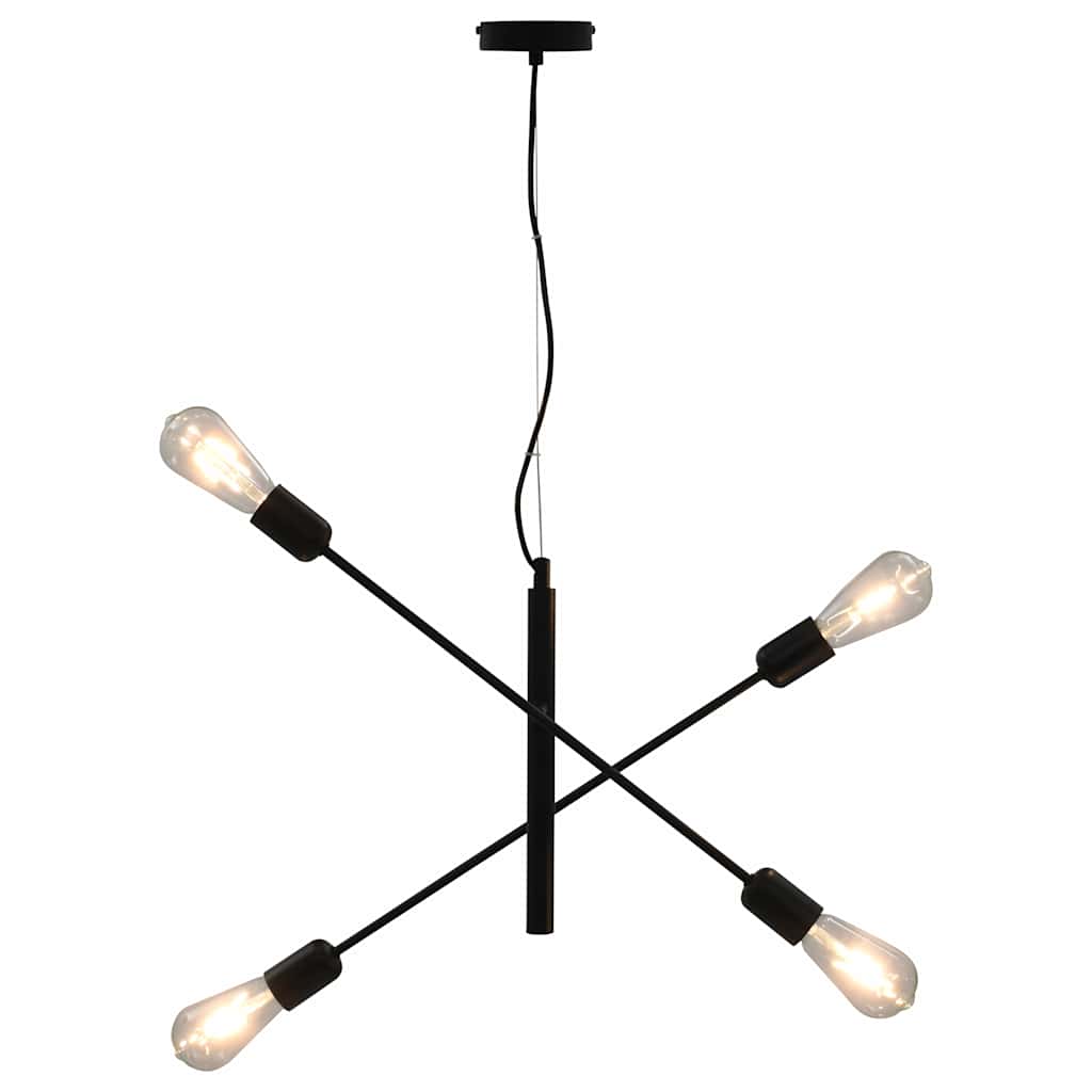 loftlampe med glødepærer 2 W E27 sort