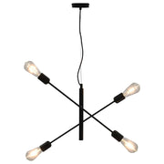 loftlampe med glødepærer 2 W E27 sort