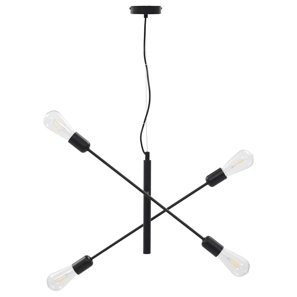 loftlampe med glødepærer 2 W E27 sort