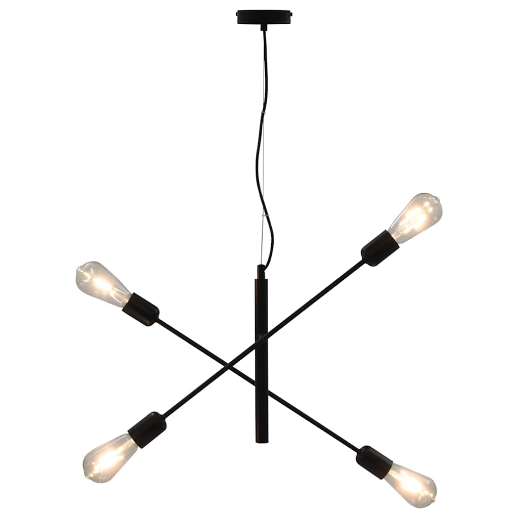 loftlampe med glødepærer 2 W E27 sort