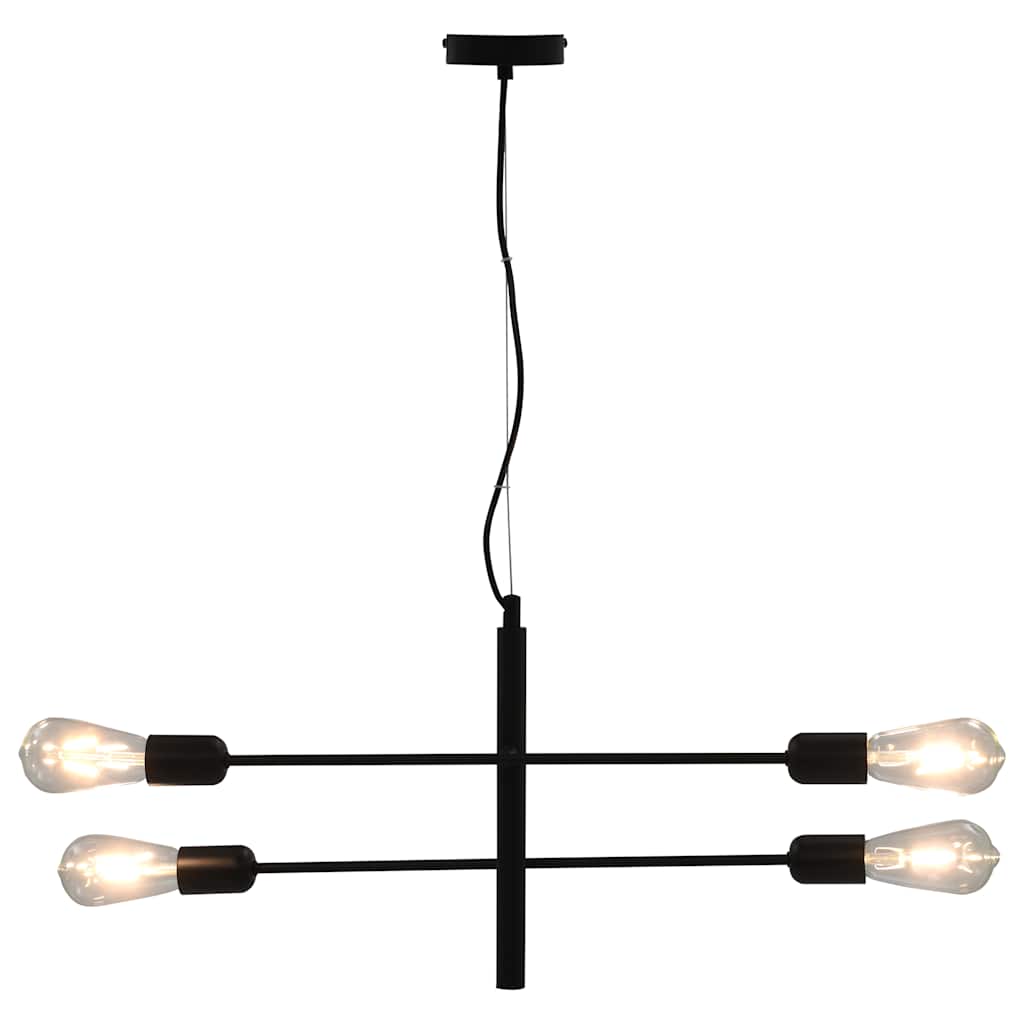 loftlampe med glødepærer 2 W E27 sort
