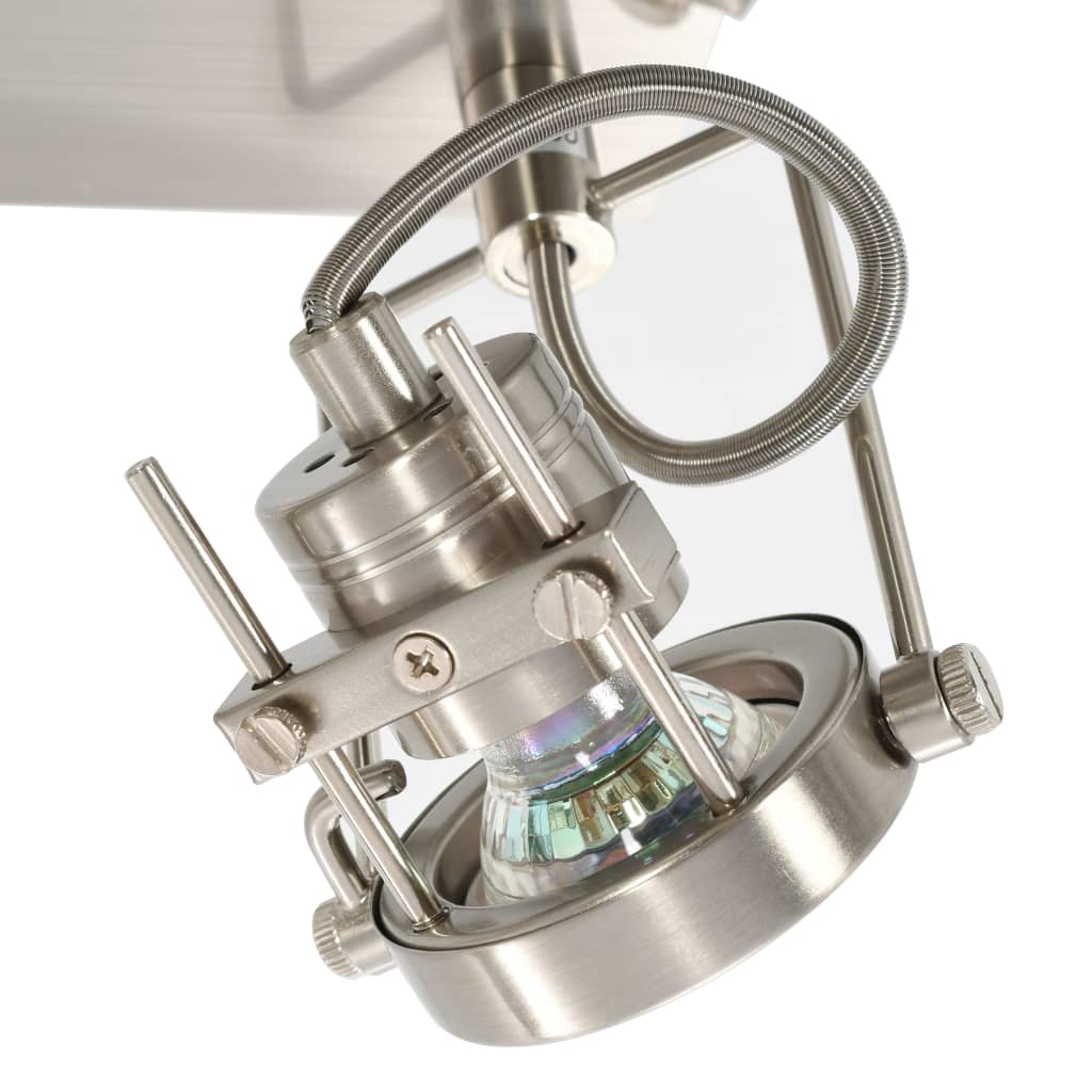 4-vejs spotlampe GU10 sølvfarvet