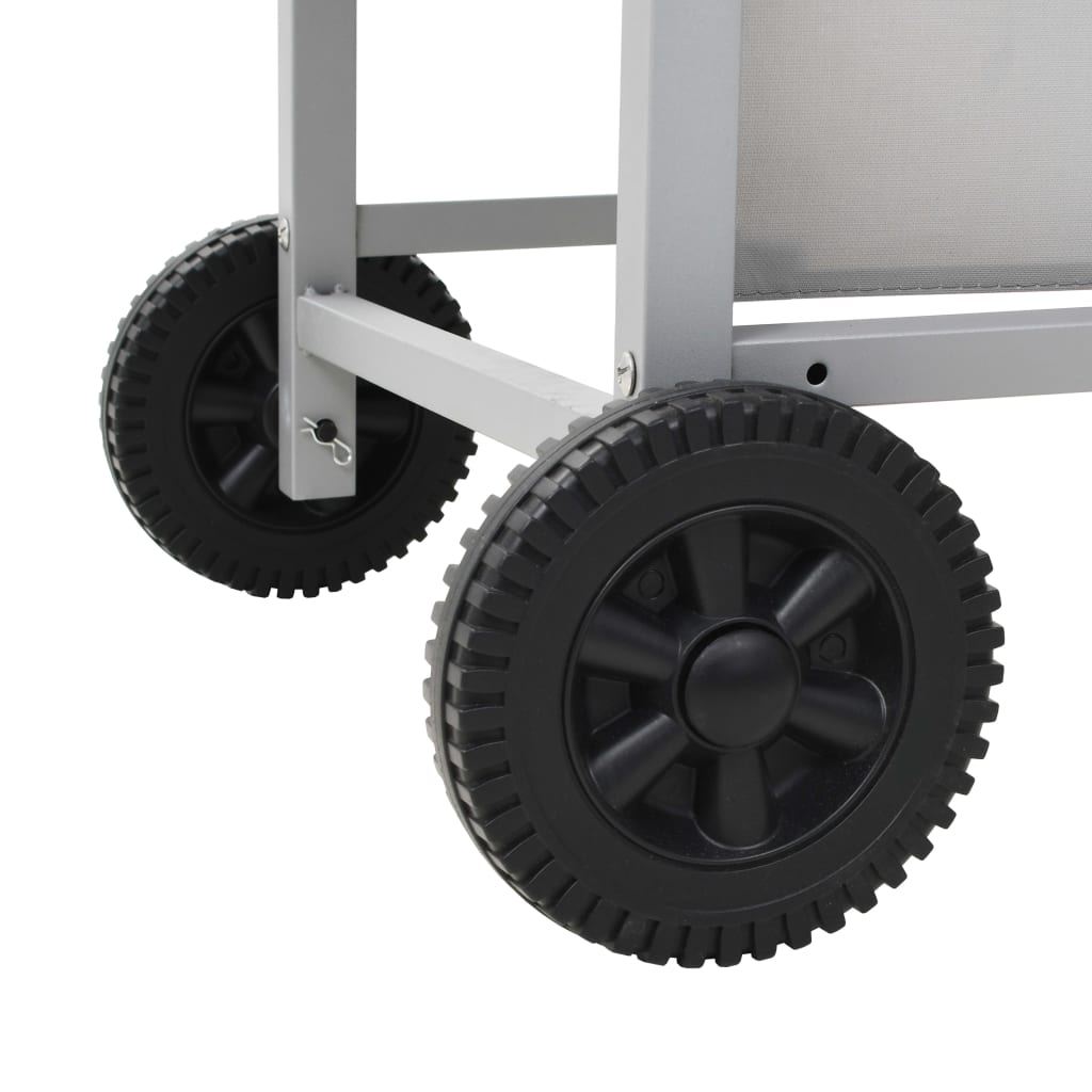 gasgrill med 2 madlavningszoner rustfrit stål sølvfarvet