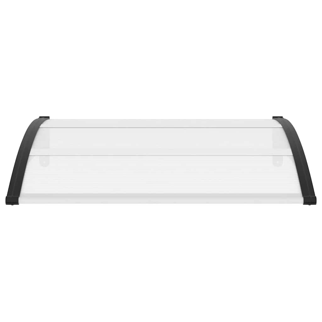 dørbaldakin 120x75 cm PC sort og transparent