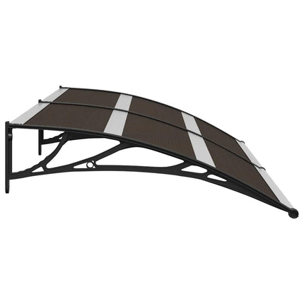 dørbaldakin 200x75 cm polycarbonat sort