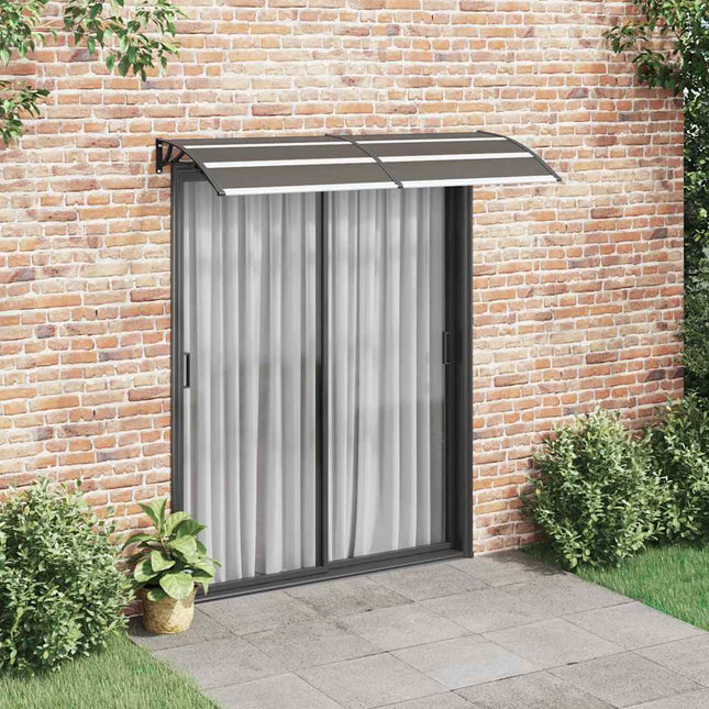 dørbaldakin 200x75 cm polycarbonat sort