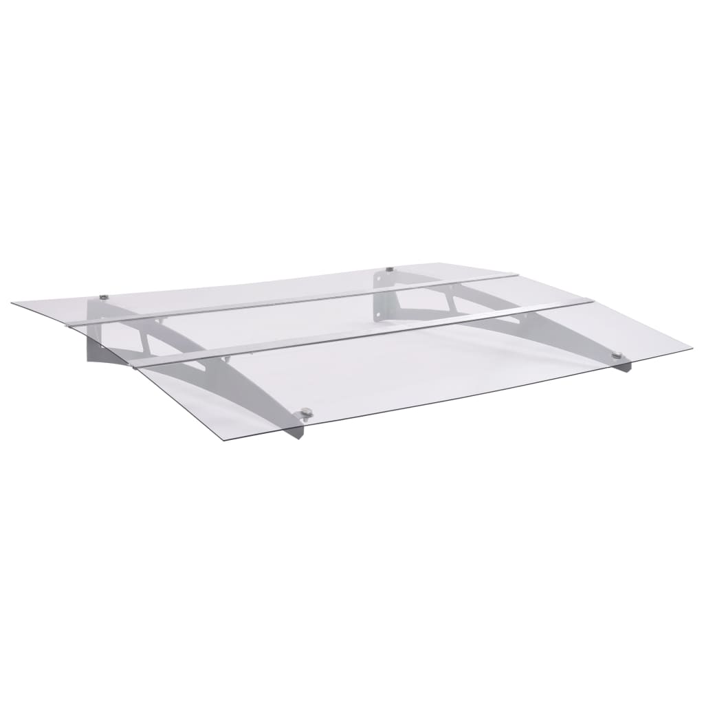 dørbaldakin 120x90 cm polycarbonat sort og transparent billede
