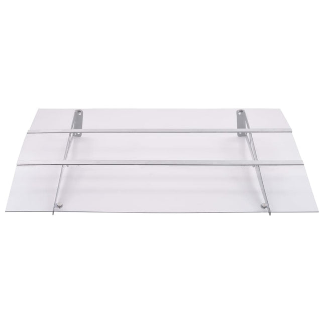 dørbaldakin 120x90 cm polycarbonat sort og transparent