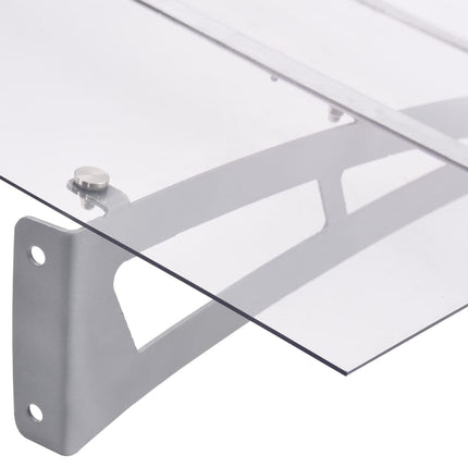 dørudhæng 150x90 cm PET sølvfarvet og transparent