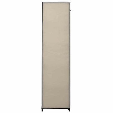 foldbart klædeskab 110 x 45 x 175 cm stof cremefarvet