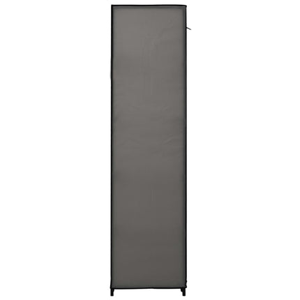 foldbart klædeskab 110 x 45 x 175 cm stof grå