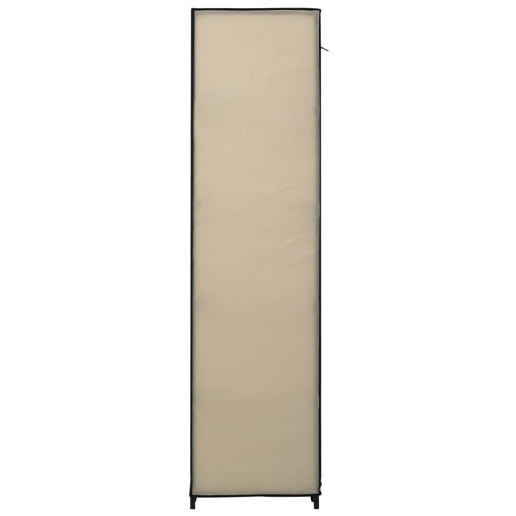 foldbare klædeskabe 2 stk. 110 x 45 x 175 cm stof cremefarvet