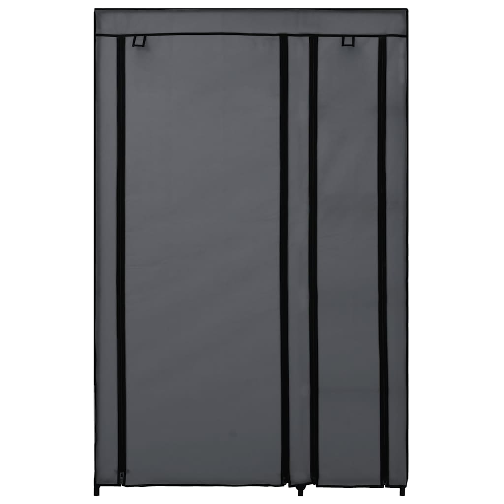 foldbare klædeskabe 2 stk. 110 x 45 x 175 cm stof grå