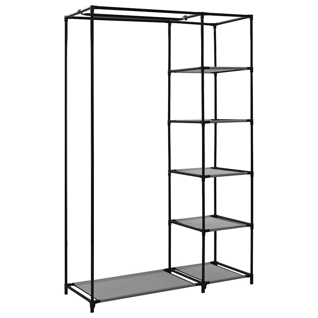 foldbare klædeskabe 2 stk. 110 x 45 x 175 cm stof grå