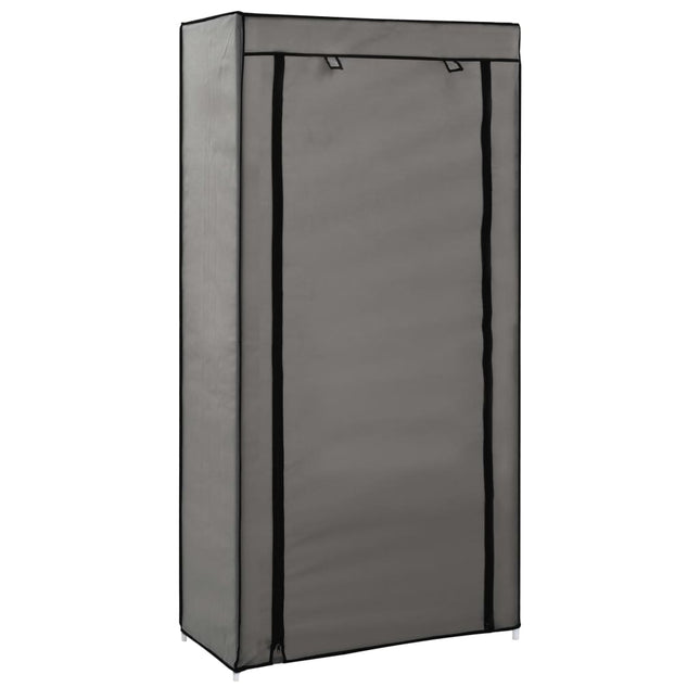 skoskab med overtræk 58 x 28 x 106 cm stof grå