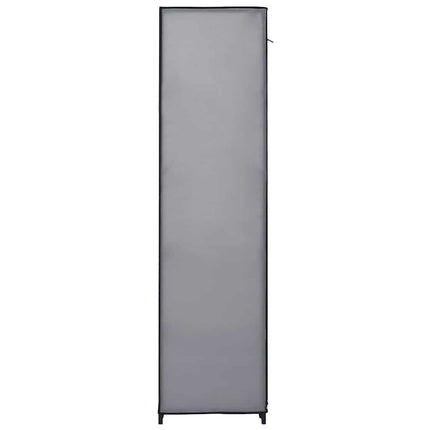 klædeskab med rum og stænger 150 x 45 x 176 cm stof grå