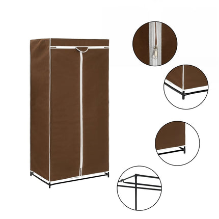 klædeskab 2 stk. 75 x 50 x 160 cm brun