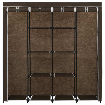 klædeskab med 4 rum 175 x 45 x 170 cm brun