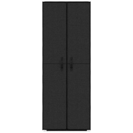 skoskab 60 x 30 x 166 cm stof sort