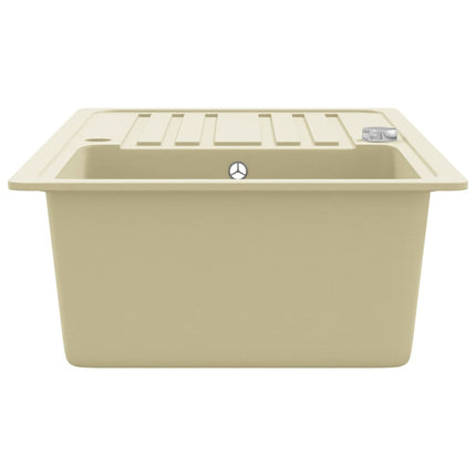 køkkenvask granit enkelt vask beige
