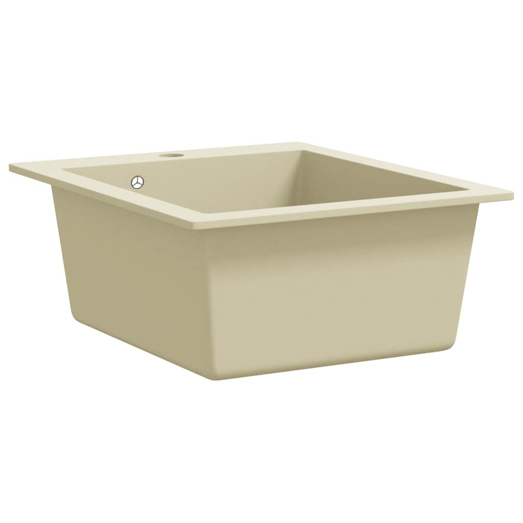køkkenvask granit enkelt vask beige