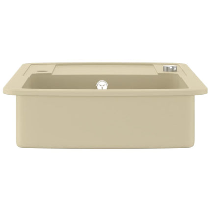 køkkenvask granit enkelt vask beige