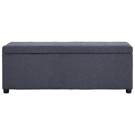 bænk med opbevaringsrum 116 cm polyester mørkegrå