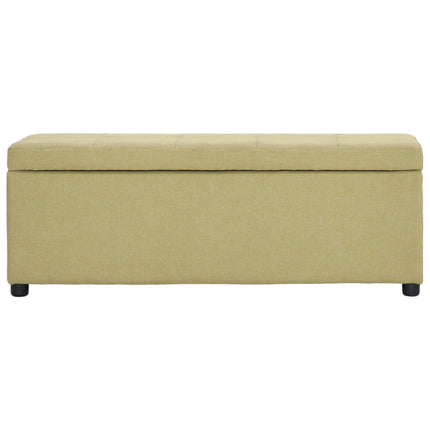 bænk med opbevaringsrum 116 cm polyester grøn